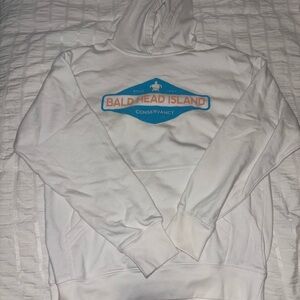 White Bald Head Island Hoodie